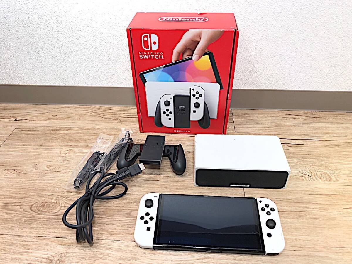 3/130【傷・汚れ有り】 NINTENDO SWITCH HEG-001 ホワイト 有機EL