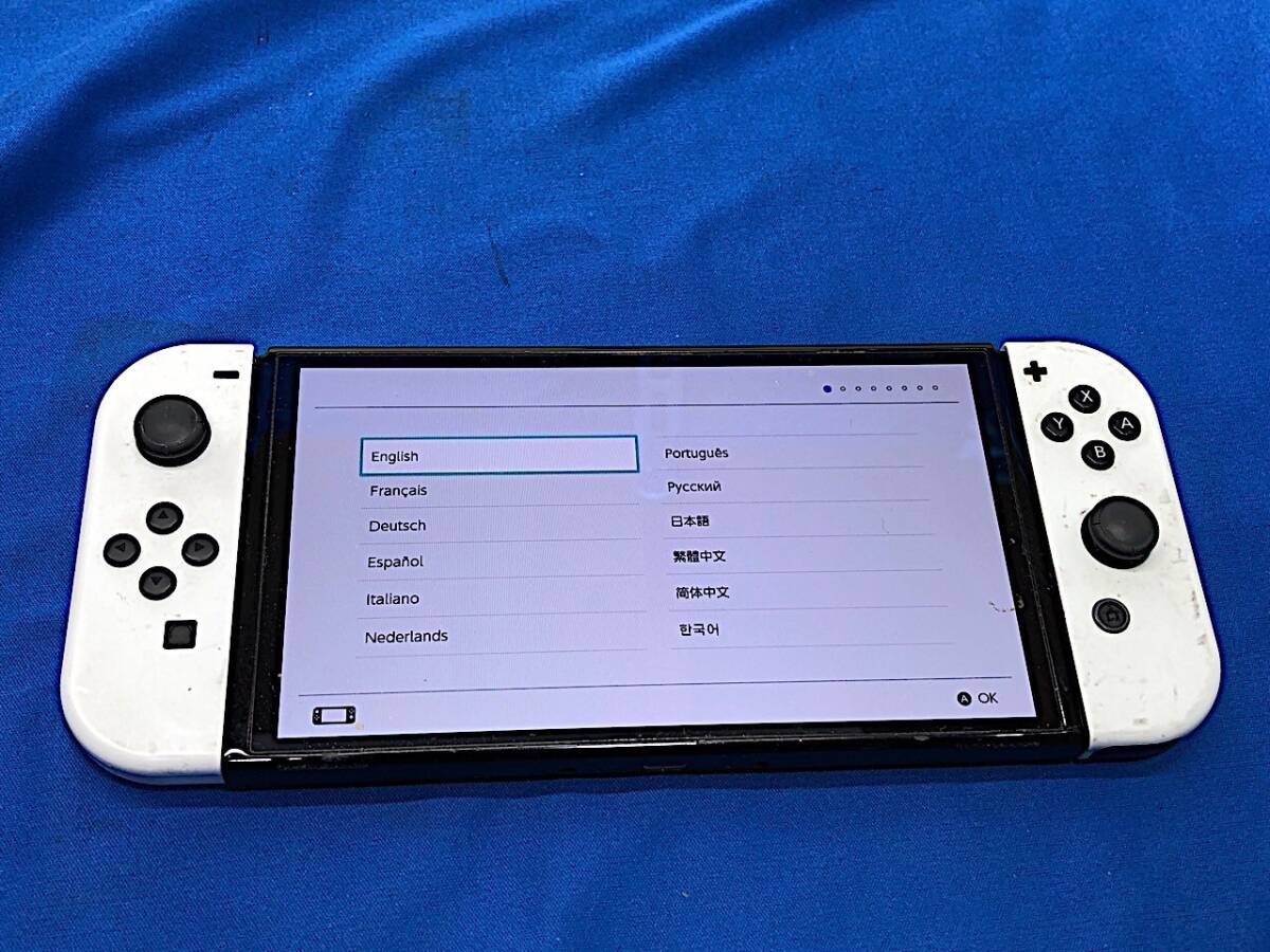 3/130【傷・汚れ有り】 NINTENDO SWITCH HEG-001 ホワイト 有機EL