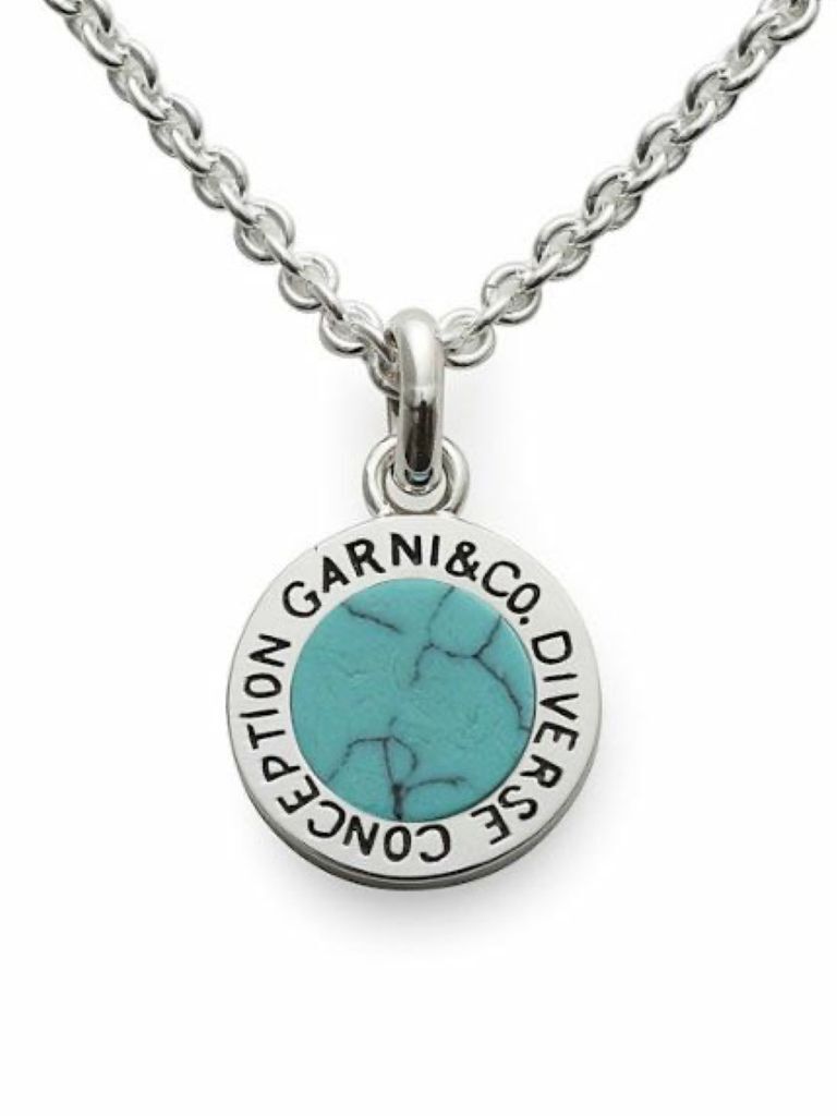 半額 入手困難 中古品 GARNI ガルニ ターコイズ ペンダント トップ ストーン ネックレス Round Stone Pendant S ブルー 限定 芸能人愛用_7