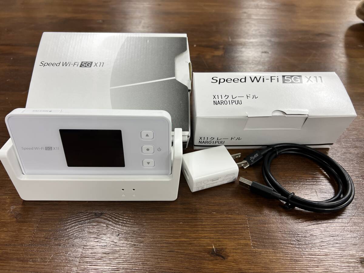 美品】NEC Speed Wi-Fi 5G X11 モバイルルーター クレードル・ケーブル
