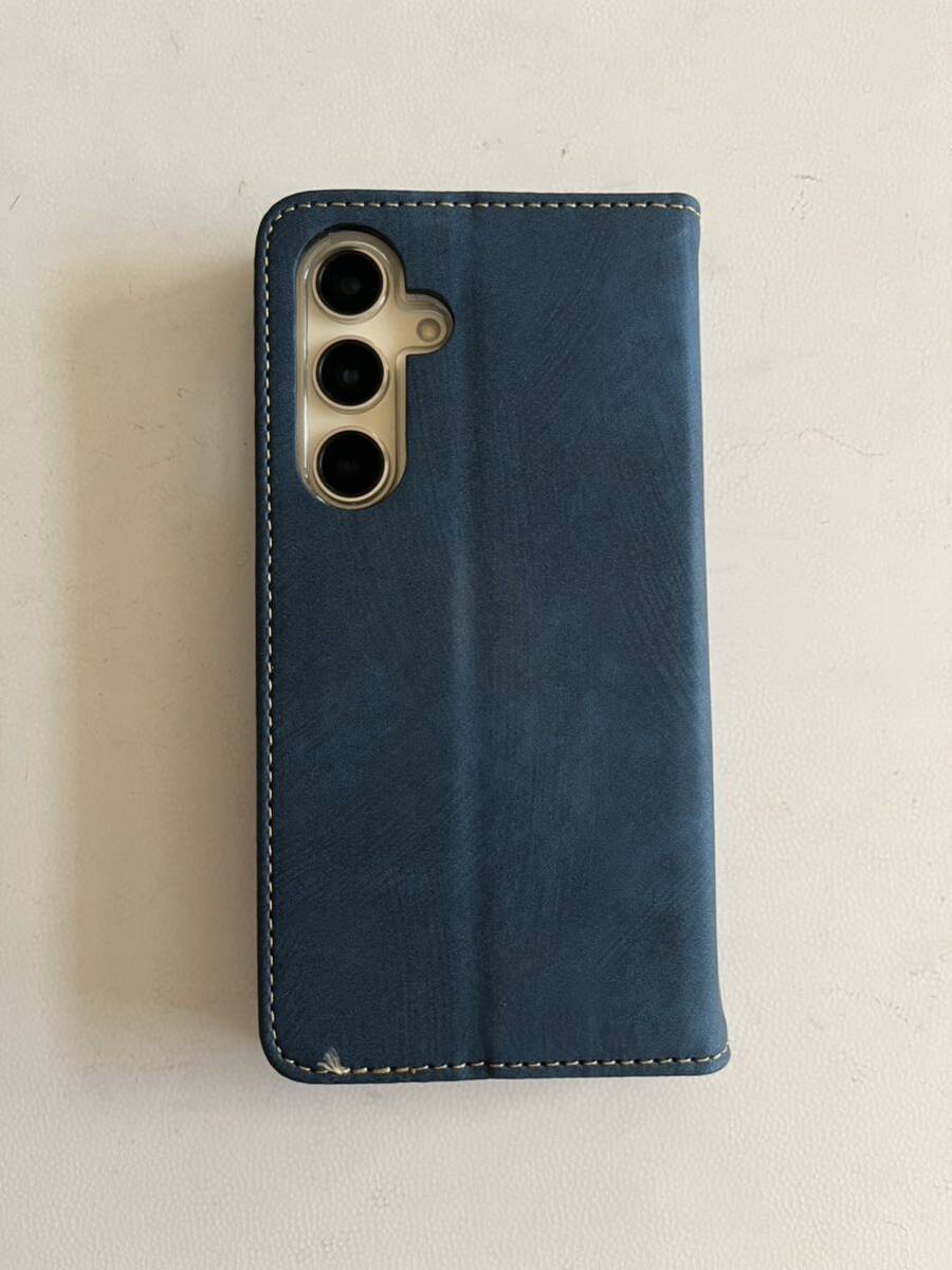 GALAXY ギャラクシー　S24 Ultra ウルトラ　手帳型　フィルム付き　新品　カバー ネイビー_3
