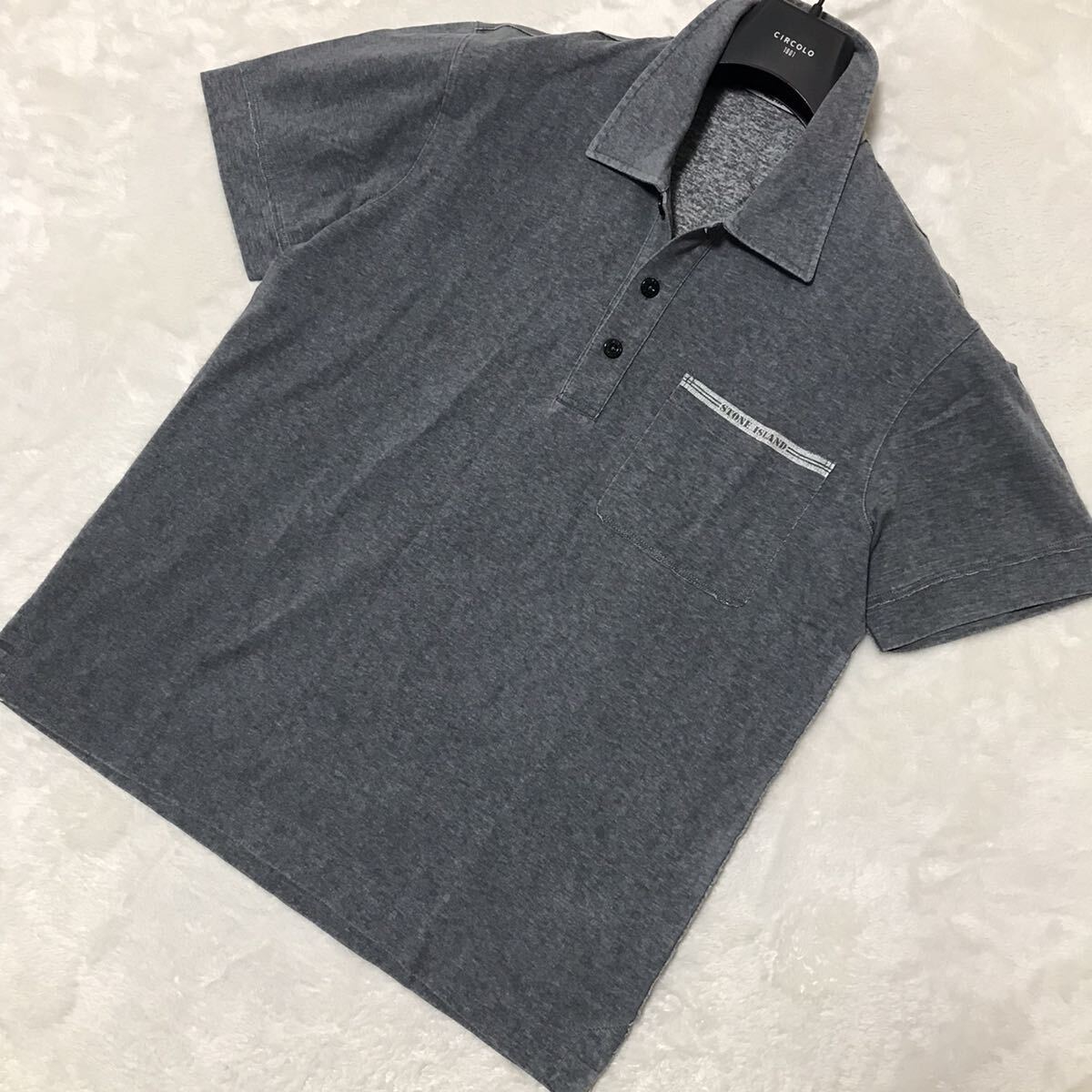 STONE ISLAND ストーンアイランド ポロシャツ 半袖シャツ グレー