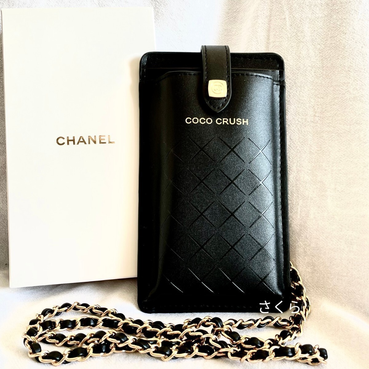 シャネル ノベルティ ポーチ カードケース チェーン付きCHANEL
