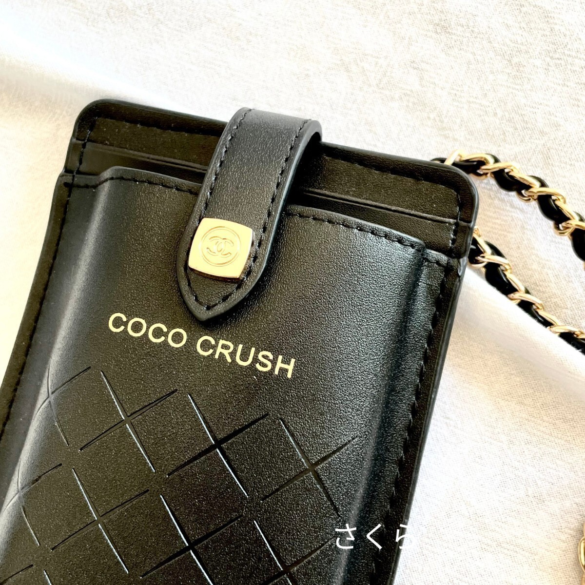 シャネル ノベルティ ポーチ カードケース チェーン付きCHANEL