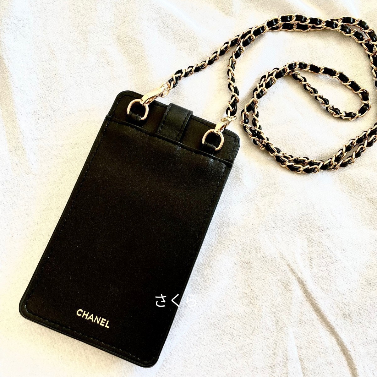シャネル ノベルティ ポーチ カードケース チェーン付きCHANEL