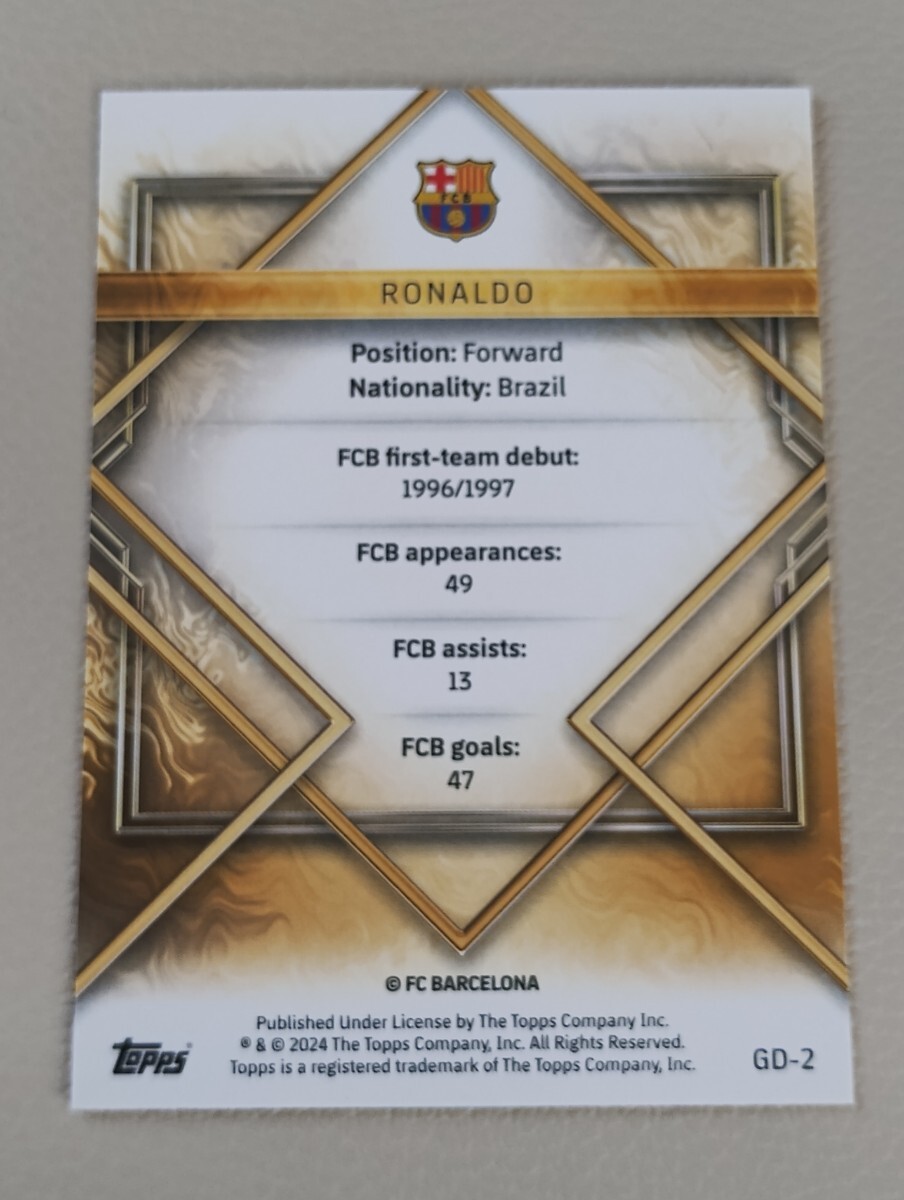 2023-24 TOPPS FC BARCELONA TEAM SET ロナウド RONALDO インサート GOLD DRIP バルセロナ バルサ_2
