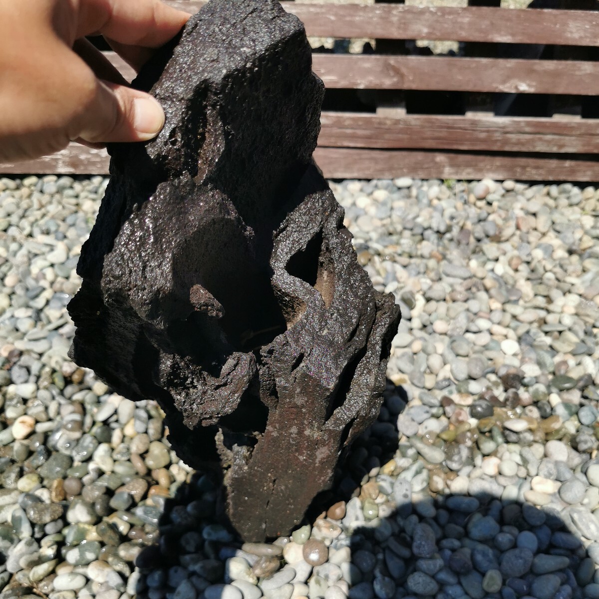 浅間溶岩石10.5キロ 庭石鑑賞石石盆石水石灯籠庭坪庭盆栽ガーデニング