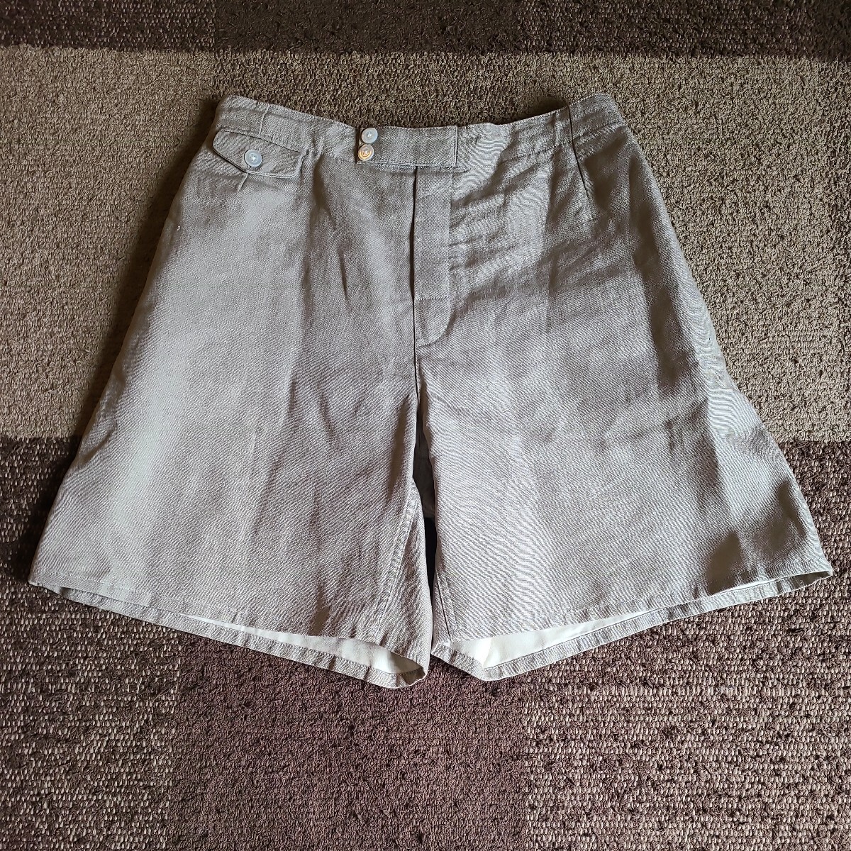 NEAT × HEUGN Top-Dyeing Linen Canvas Swim Shorts 《ニート