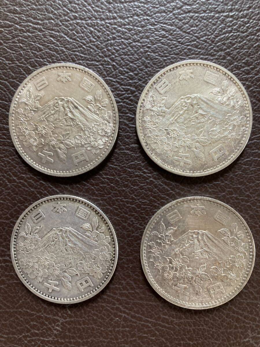 1964年 東京オリンピック 1000円銀貨 4枚セット千円銀貨 _4