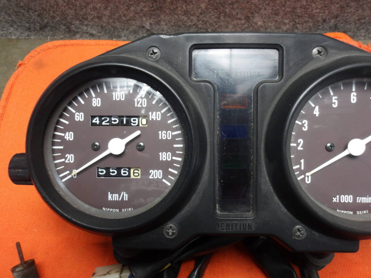 動作確認済!!GSX400ザリGS450ザリ純正スピードメーター200km/hフル