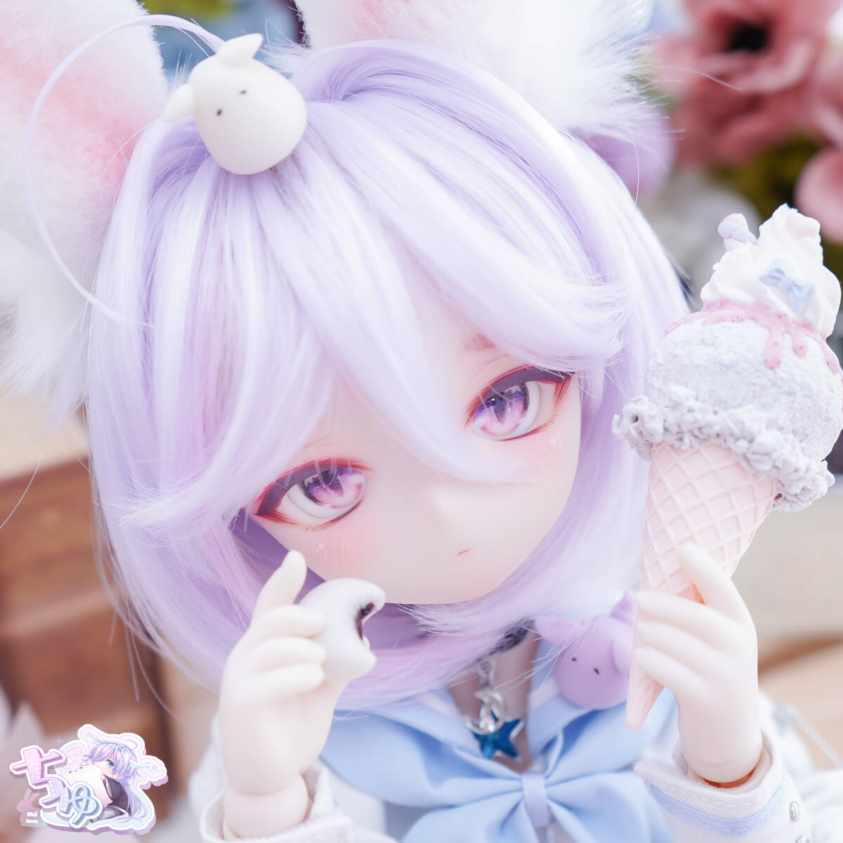 ちゆ】DDH-01 カスタムヘッド SW肌ソフビ盛り+アイ3種+舌パーツ+