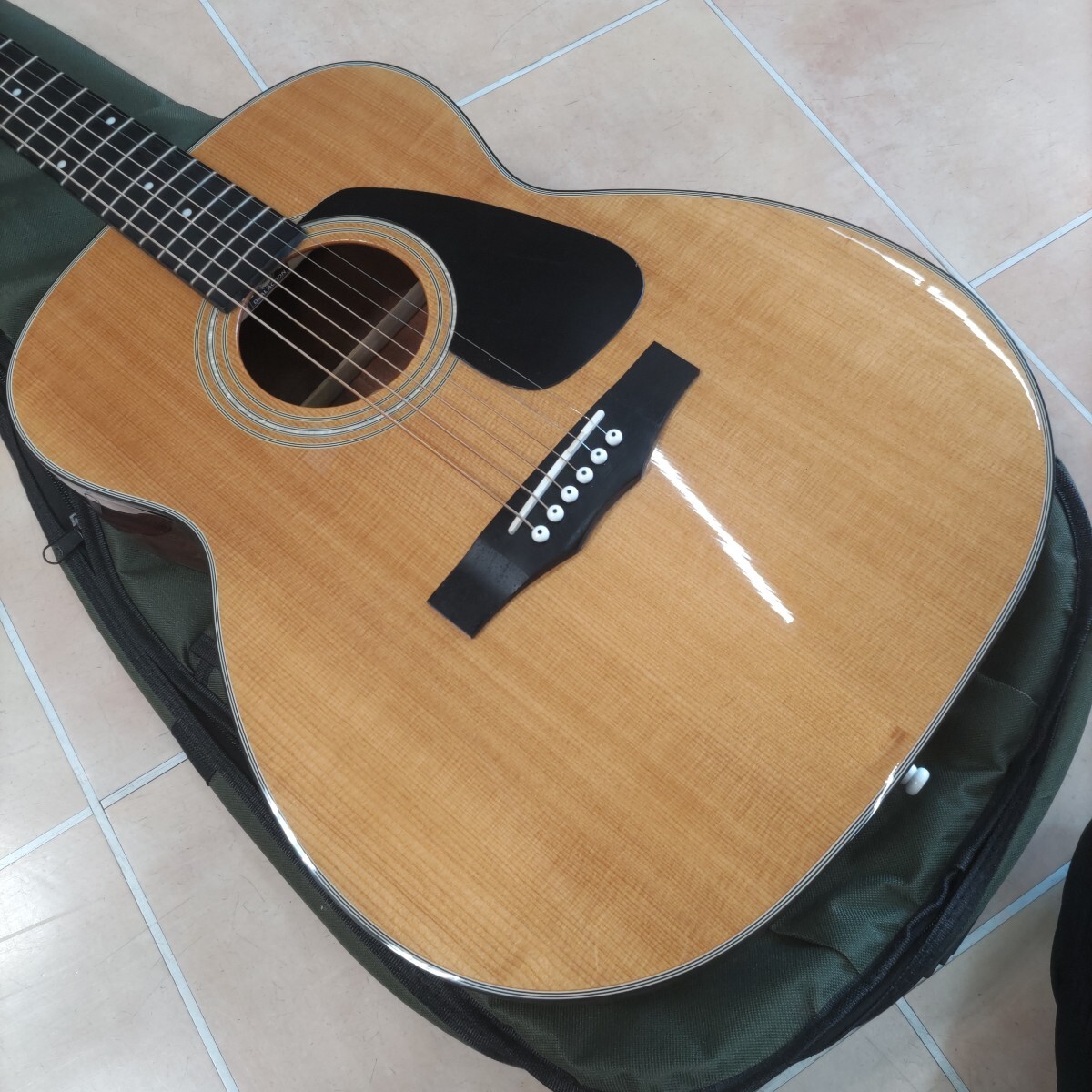 ジャンク ネック折れ 修理 新品同様 Morris F020 NAT モーリス アコースティックギター アコギ ソフトケース付_4