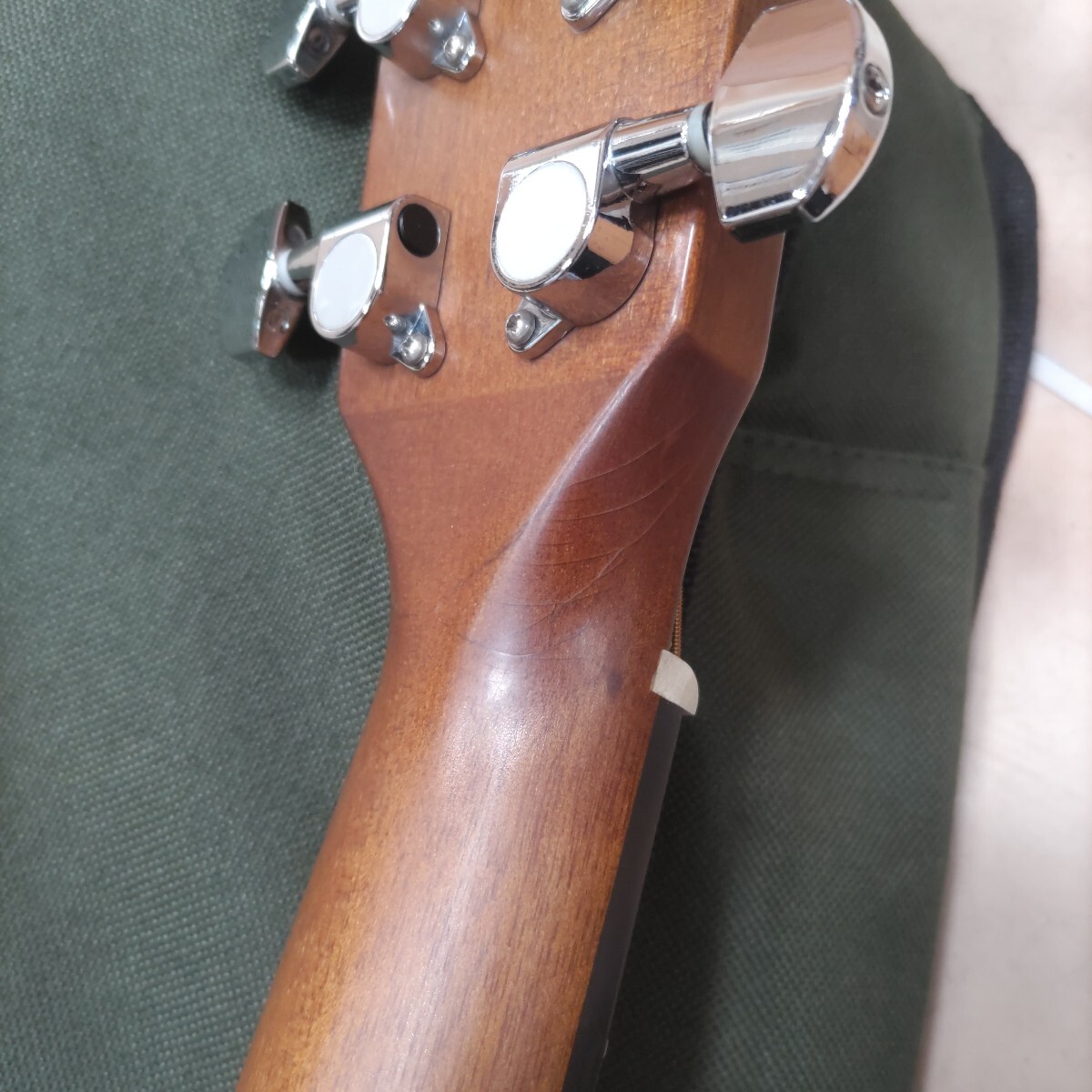 ジャンク ネック折れ 修理 新品同様 Morris F020 NAT モーリス アコースティックギター アコギ ソフトケース付_6