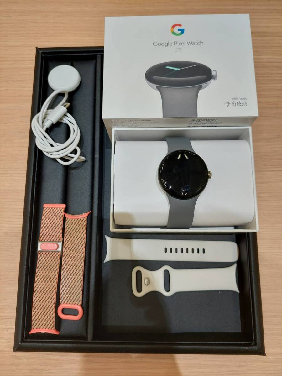 【EKA0916.3-718MY】 1円スタート Google Pixel Watch LTE 通電動作未確認 IMEI(351422783499347) 換えベルト付 大人気 中古品 長期保管品_1