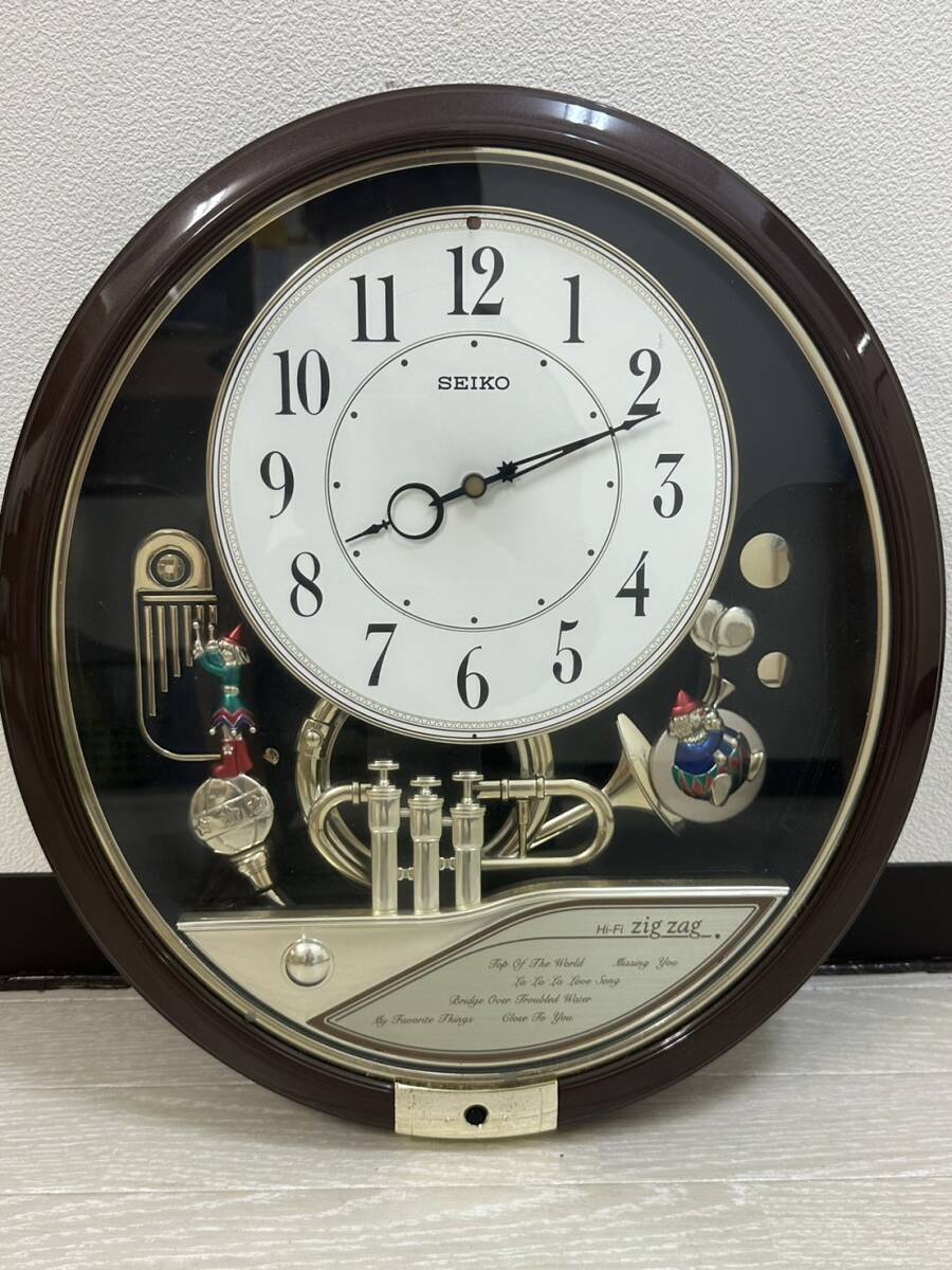 SEIKO セイコー 振り子 メロディ 壁掛け時計 ブラウン AM 616 B