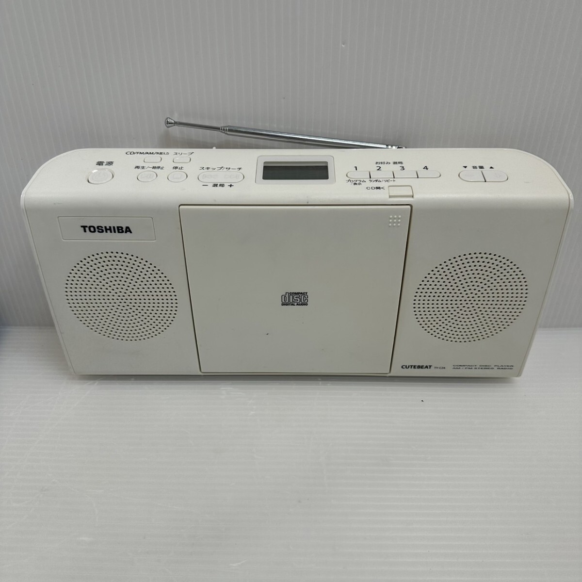 NA★1円〜中古品 TOSHIBA 東芝 CDラジオ スリム＆スタイリッシュボディ TY-C24 TOSHIBA 白 ホワイト 2016年製 動作未確認 _1