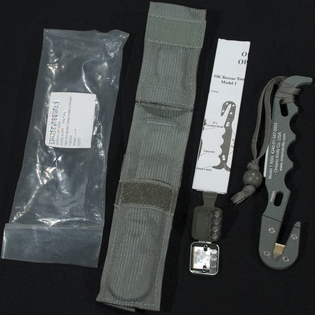 米軍実物 Ontario Knife ストラップカッター STRAP CUTTER RESCUE HOOK MOLLE オンタリオ メディック ライフセーバー メディカル ACU UCP_5