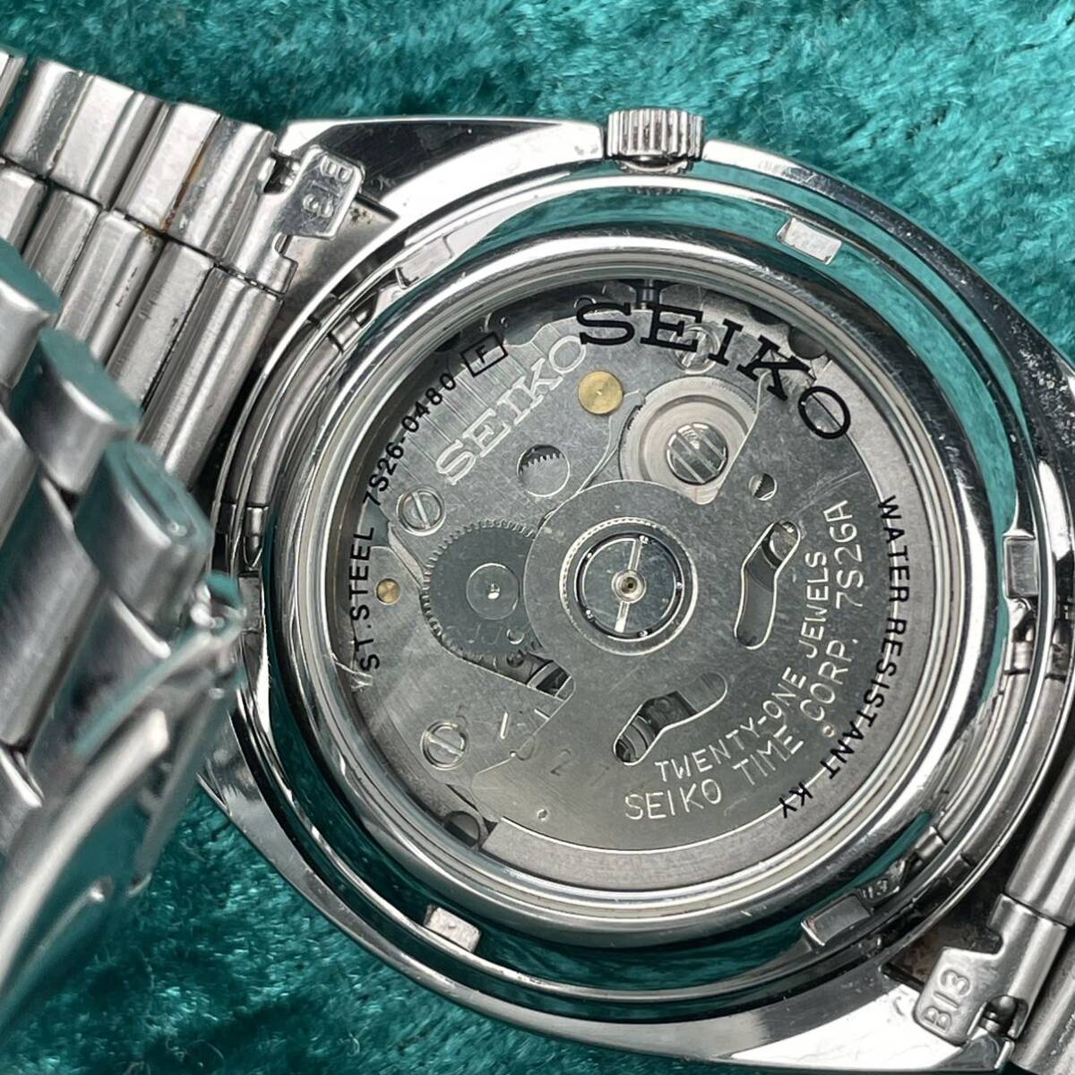 ビンテージ 精工舎SEIKOセイコー5 7S26-0480 機械式自動巻 21石