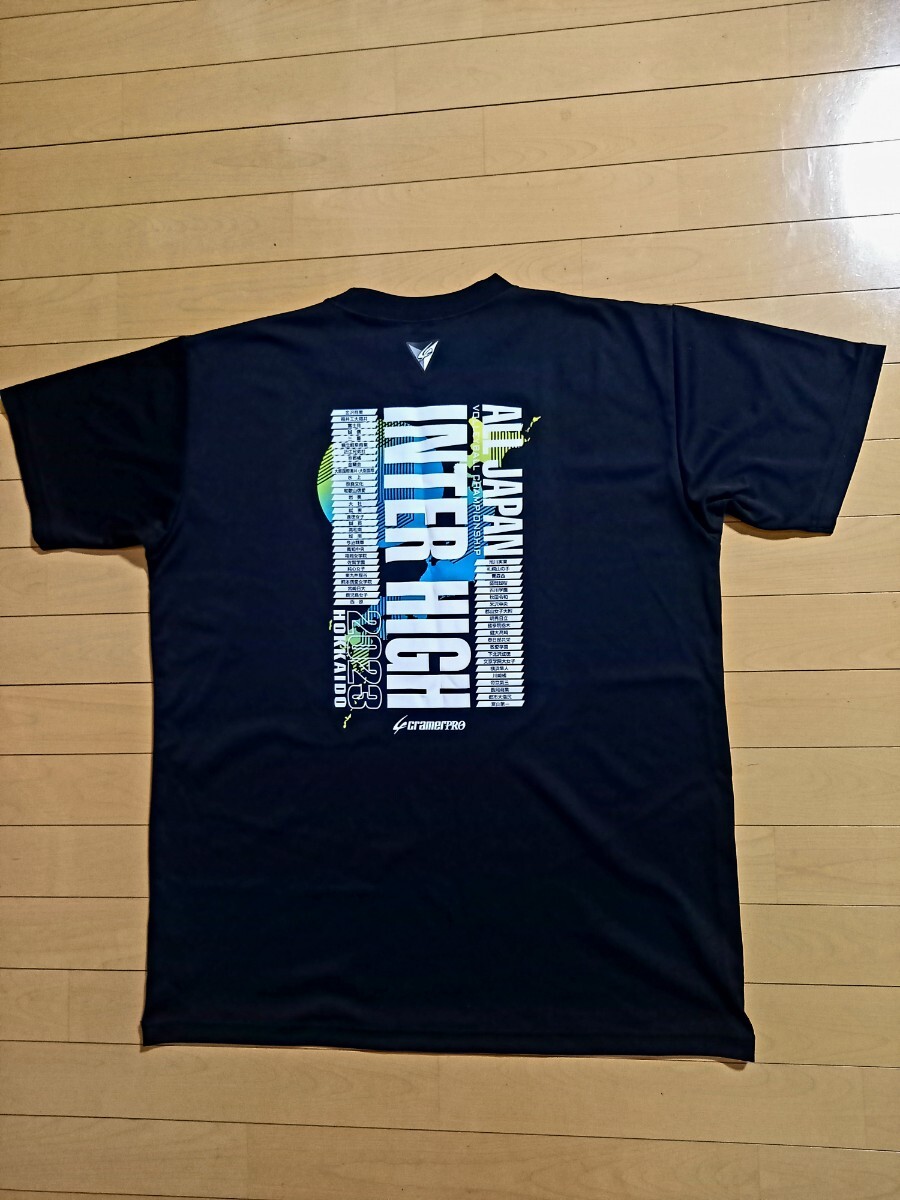 美品！ビッグサイズ、2023年、北海道インターハイ総体バレーボール会場限定販売Tシャツ、3L 黒　国体春高_1