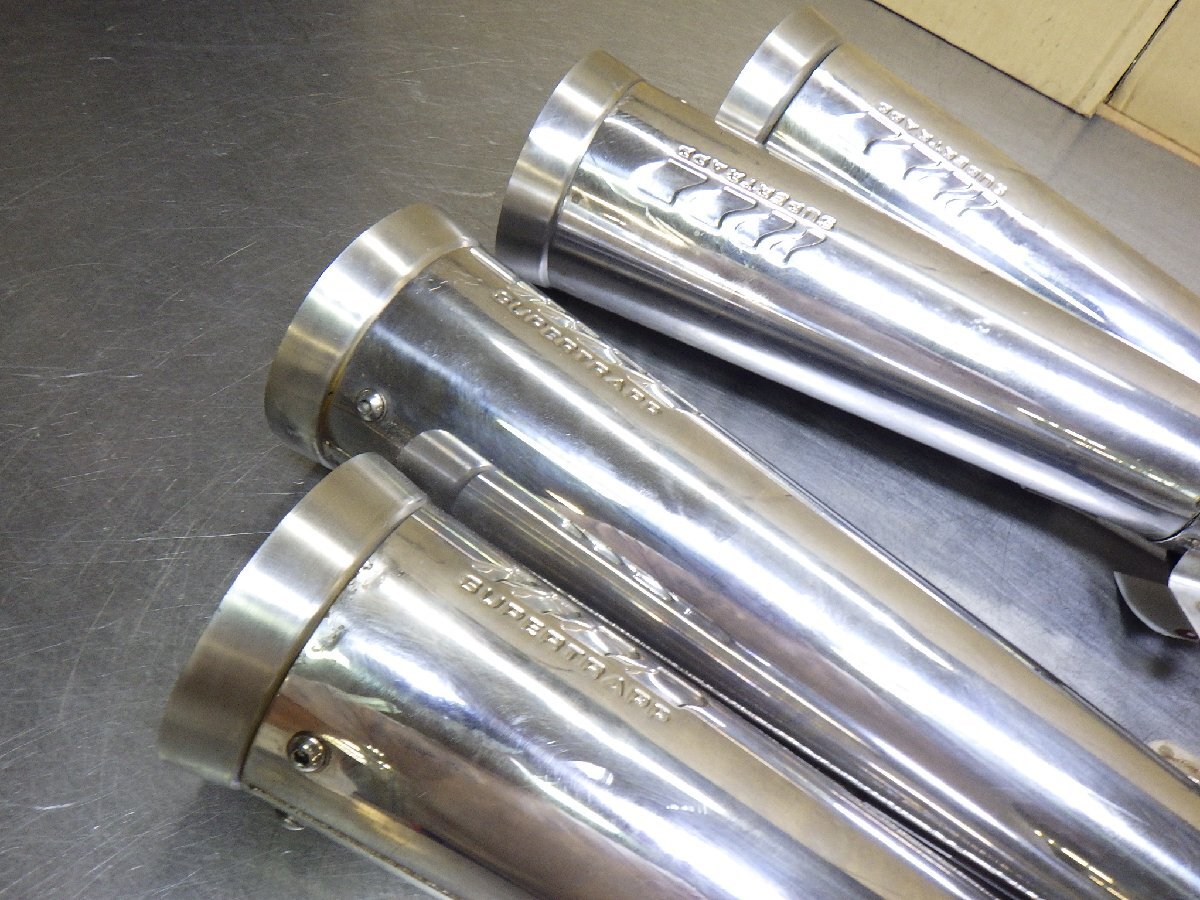 V-MAX 希少！スーパートラップ製4本出しステンレススリップオン