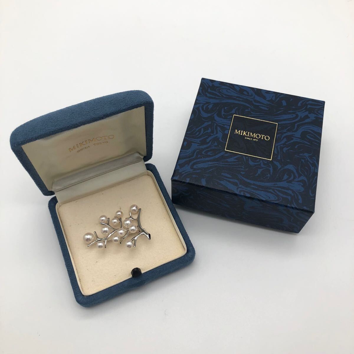 MIKIMOTO ミキモト 幸福の木 パール ブローチ シルバー アクセサリー