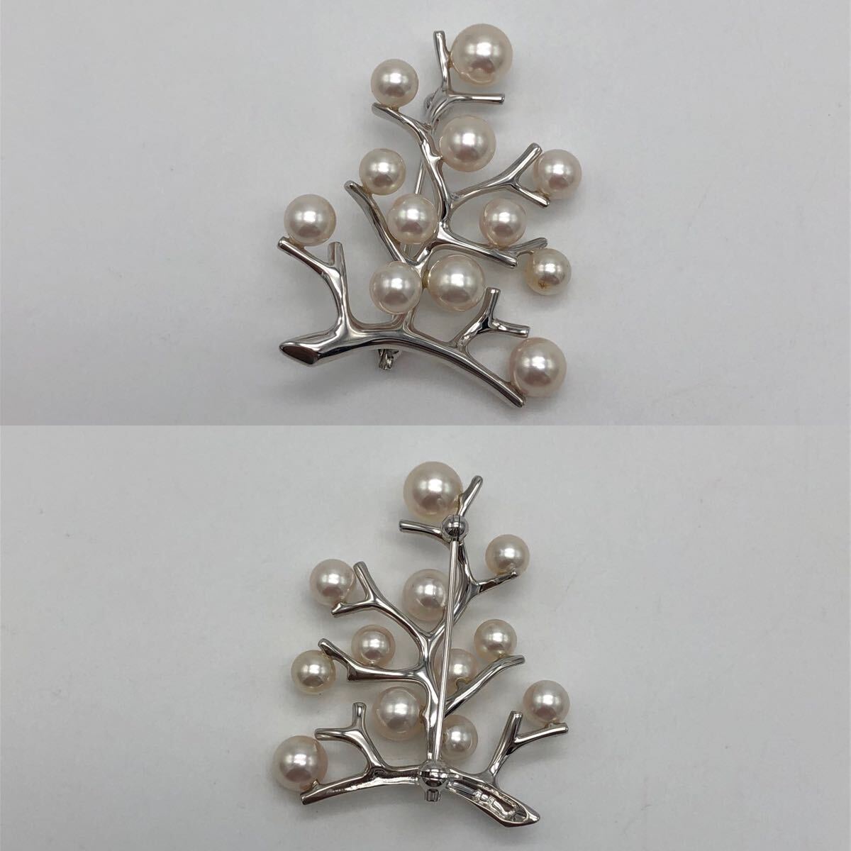 MIKIMOTO ミキモト 幸福の木 パール ブローチ シルバー アクセサリー