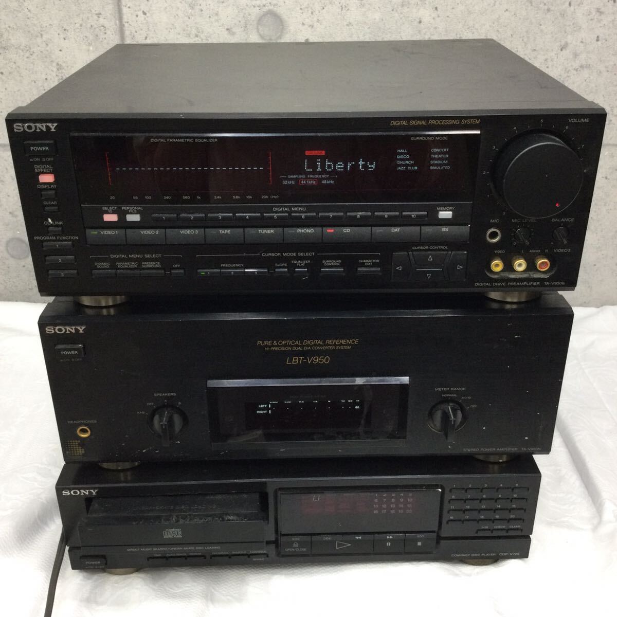 SONY/ソニー】システムコンポ LBT-V950 ステレオパワーアンプ/CDP-V725