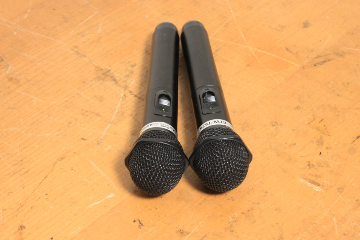 ◇ audio-technica ATW-T62a 電波式ワイヤレスマイク 2本セット動作品