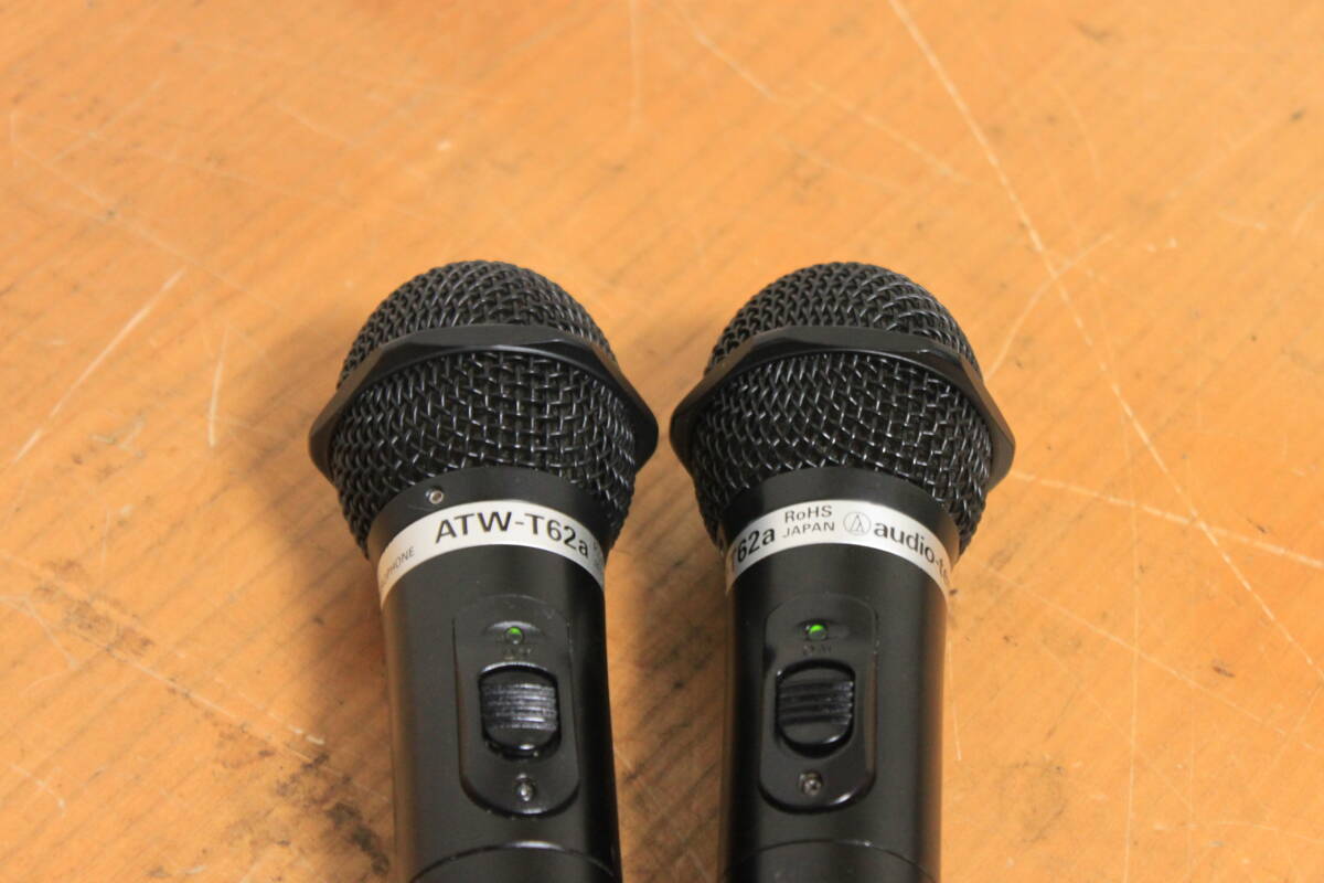 ◇ audio-technica ATW-T62a 電波式ワイヤレスマイク 2本セット動作品