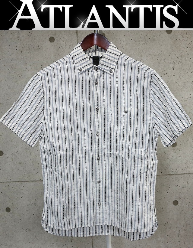 最新作，豊富な CHROME HEARTS 銀座店 クロムハーツ SALE クロスボタン コットン 半袖シャツ メンズ size:M 白系 96124(トップス)｜売買されたオークション情報、yahooの商品情報をアーカイブ公開 - オークファン 男性用