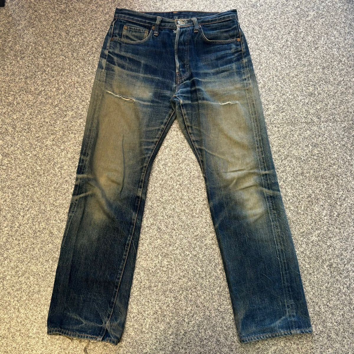 DENIME ドゥニーム 紙パッチ デニムパンツ 鬼ヒゲ 鬼ハチノス デニム