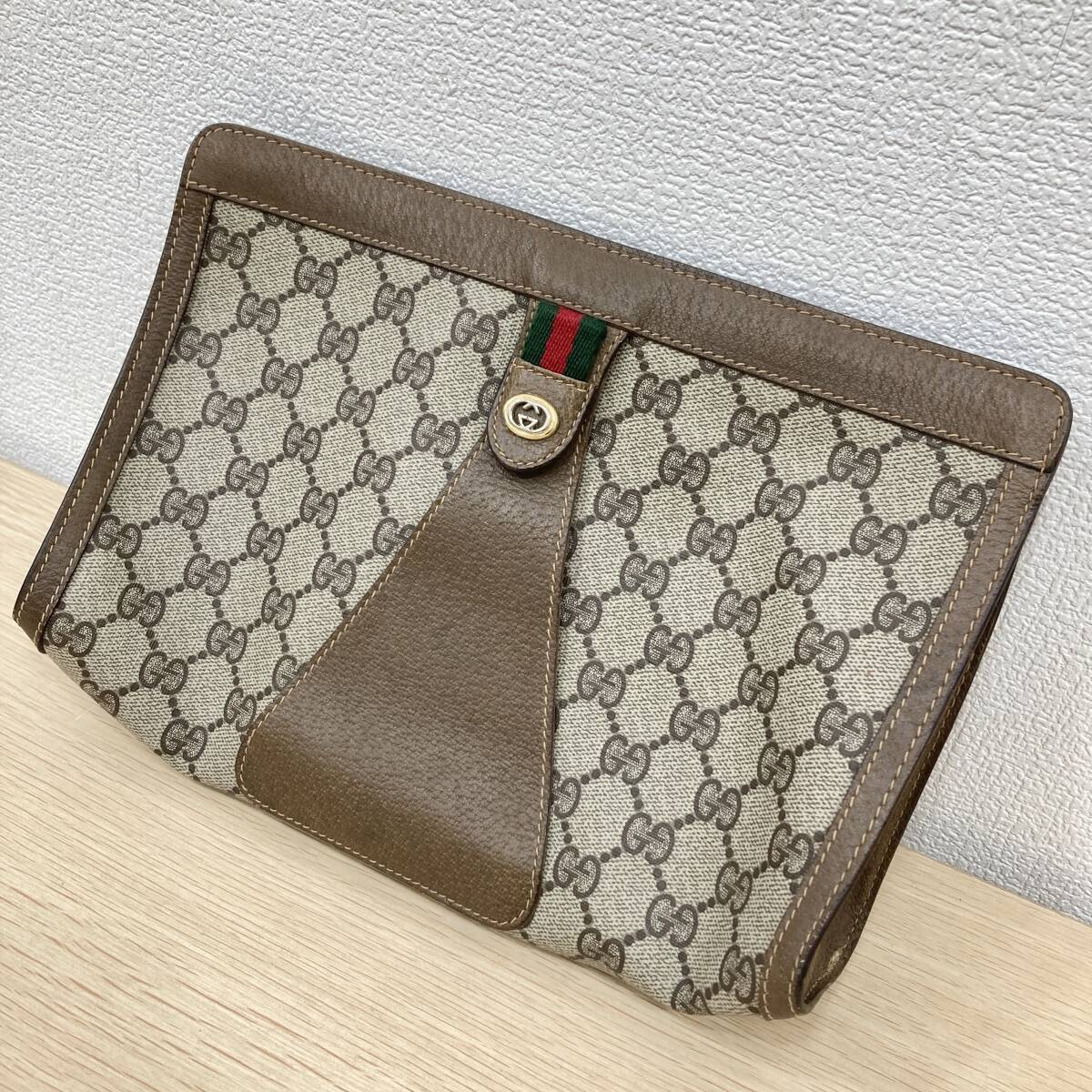 GUCCI グッチ オールドグッチ シェリーライン 89 01 033 GG柄 クラッチ