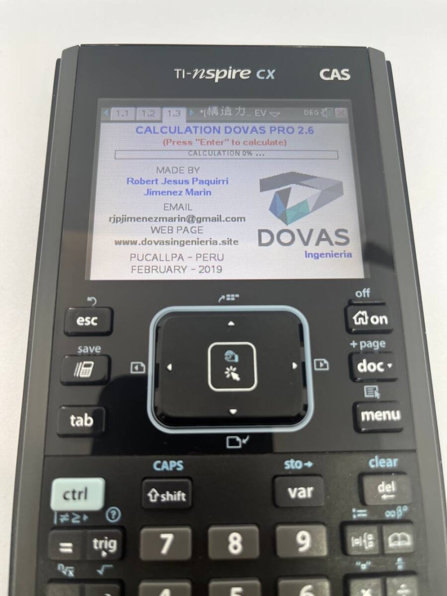 Texas Instruments Nspire CX CAS グラフ電卓 構造力学プログラムあり_5