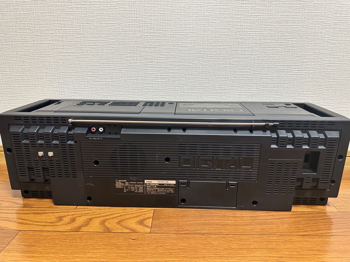 ジャンク 貴重当時物 SHARP QT-93CV-BK CDラジカセ バブルラジカセ