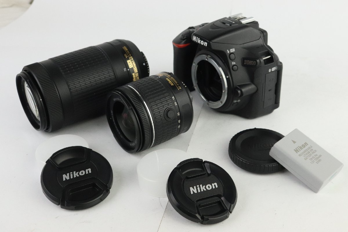 Nikon ニコン D5600 デジタル一眼 + AF-P DX NIKKOR ニッコール 18-55mm F3.5-5.6G VR / 70-300mm F4.5-6.3G VR ダブルズームキット★F_1
