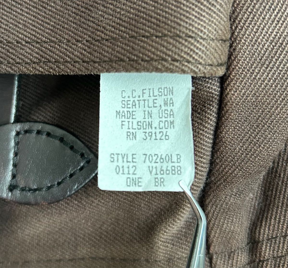 USA製 FILSON フィルソン RUGGED TWILL TOTE BAG ラギッドツィル トートバッグ ブラウン Made in USA アメリカ製 レザー キャンバス 肩掛け_10