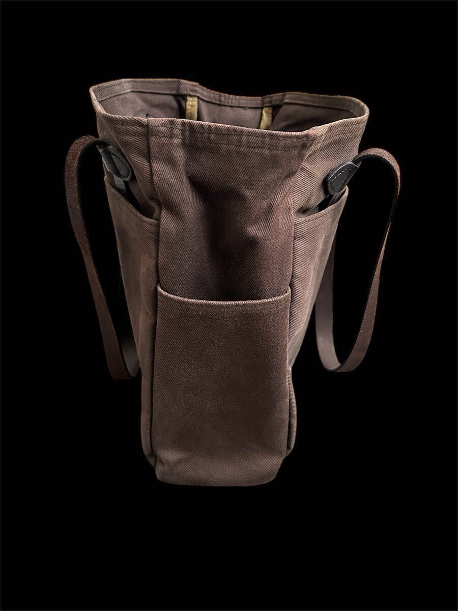 USA製 FILSON フィルソン RUGGED TWILL TOTE BAG ラギッドツィル トートバッグ ブラウン Made in USA アメリカ製 レザー キャンバス 肩掛け_6