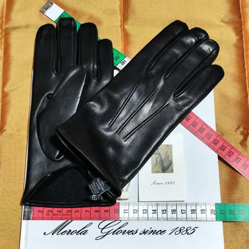 今季 メローラ スエード黒 カシミア黒 グローブ 革手袋 MEROLA 【公式