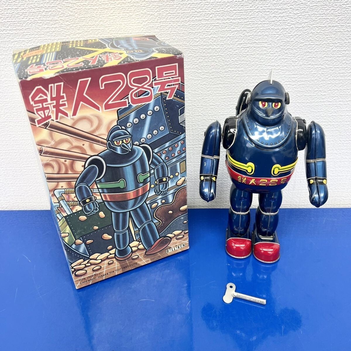 V237-H26-711 光プロダクション 鉄人28号 フィギュア ブリキ ゼンマイ