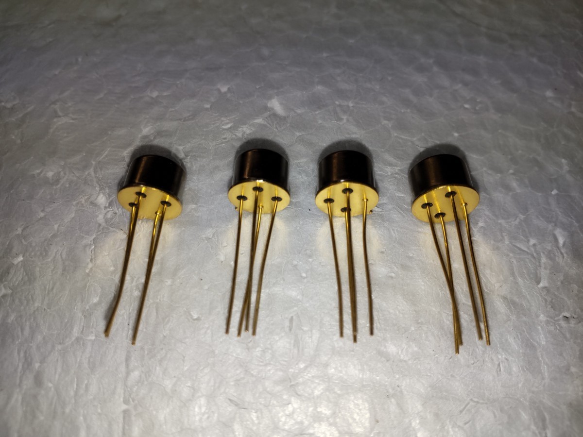 トランジスタ 2SC2952 4個セット 20V 250mA 5W hFE=80 NEC メタルキャン 金メッキ4本足 VHF UHF 高周波トランジスタ 未使用品_2