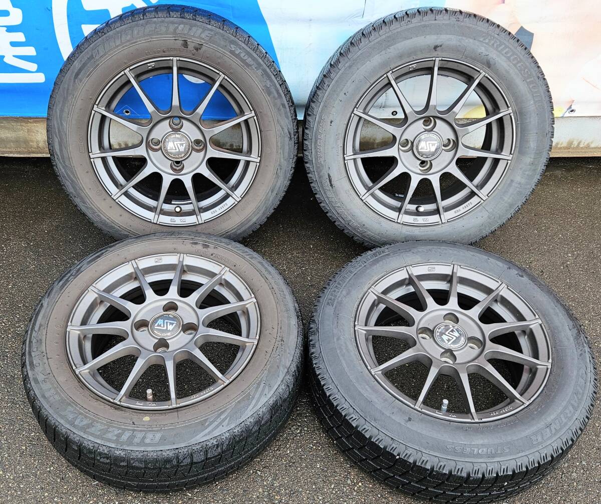 引き取り限定RSワタナベ F8F PCD98 4穴 14インチ FIAT500