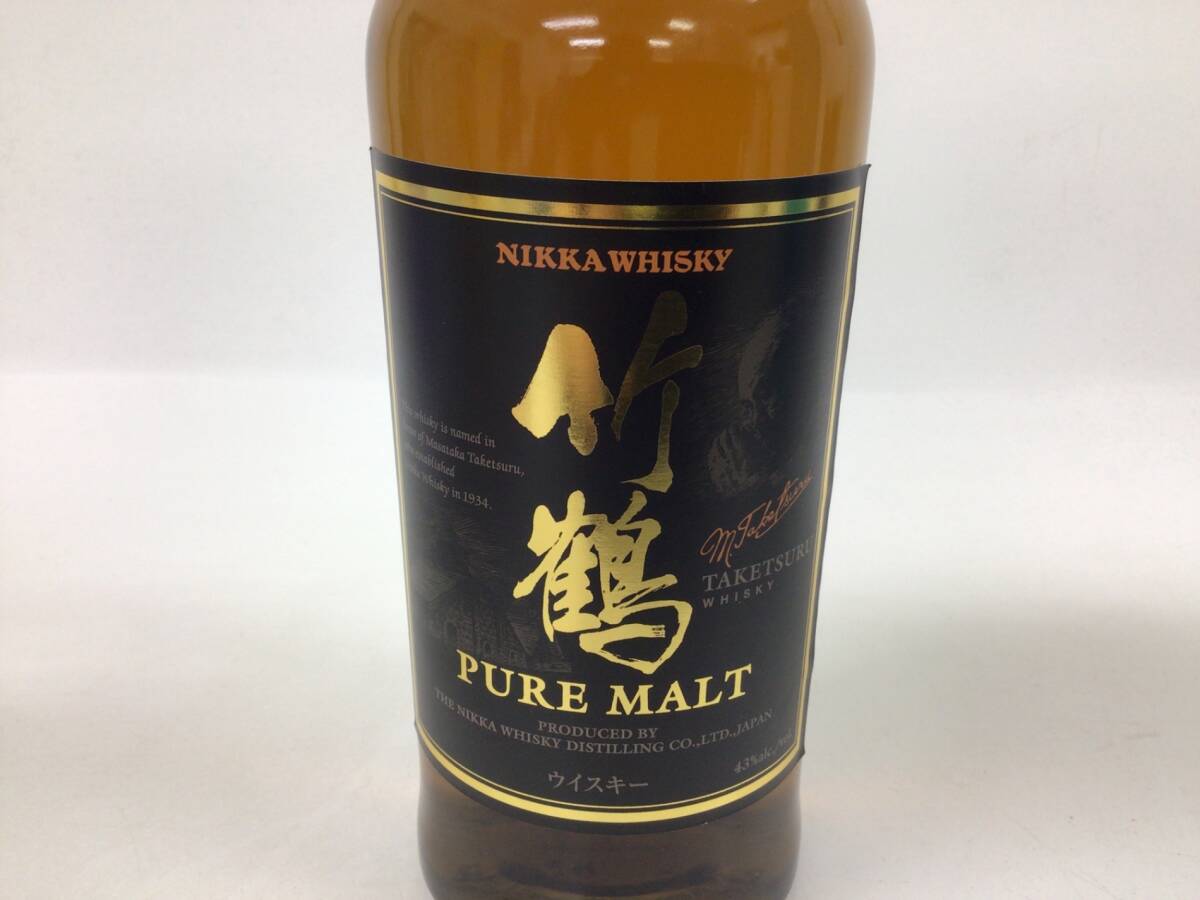 ウイスキー whisky ニッカ 竹鶴 ピュアモルト 黒ラベル 700ml 43% 重量 