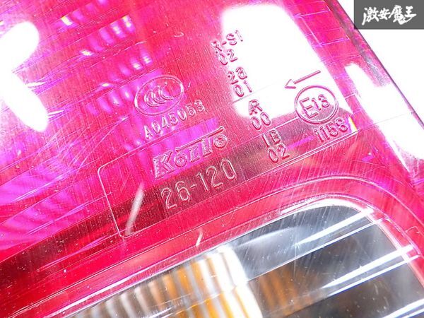 割れ無し!! トヨタ 純正 200系 ハイエース 1型 2型 3型 前期 中期 ハロゲン テールライト レンズ 左右セット KOITO 26-120 即納 棚P-2 ハイエース 200系 純正 フロント バンパー 純正サンバイザー
