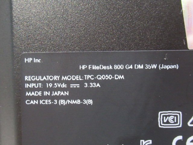 △Ω 新DCD 2060h 保証有 HP【 EliteDesk 800 G4 DM 35W 】【 Win11 Pro