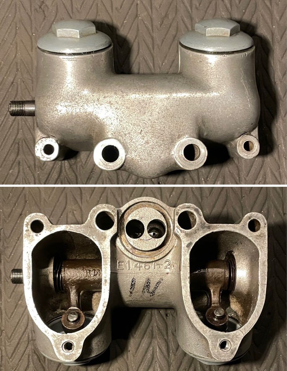 IN 旧 トライアンフ ロッカー ボックス 別体 鉄ヘッド 吸気 インレット 