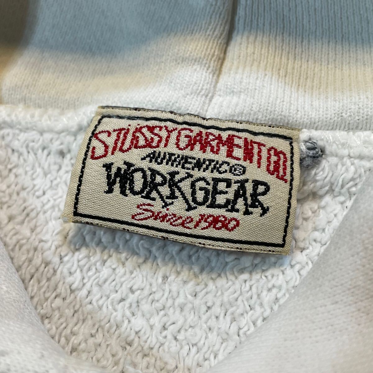90 80s old stussy 白タグ パーカー スウェット ロゴ 初期 STUSSY