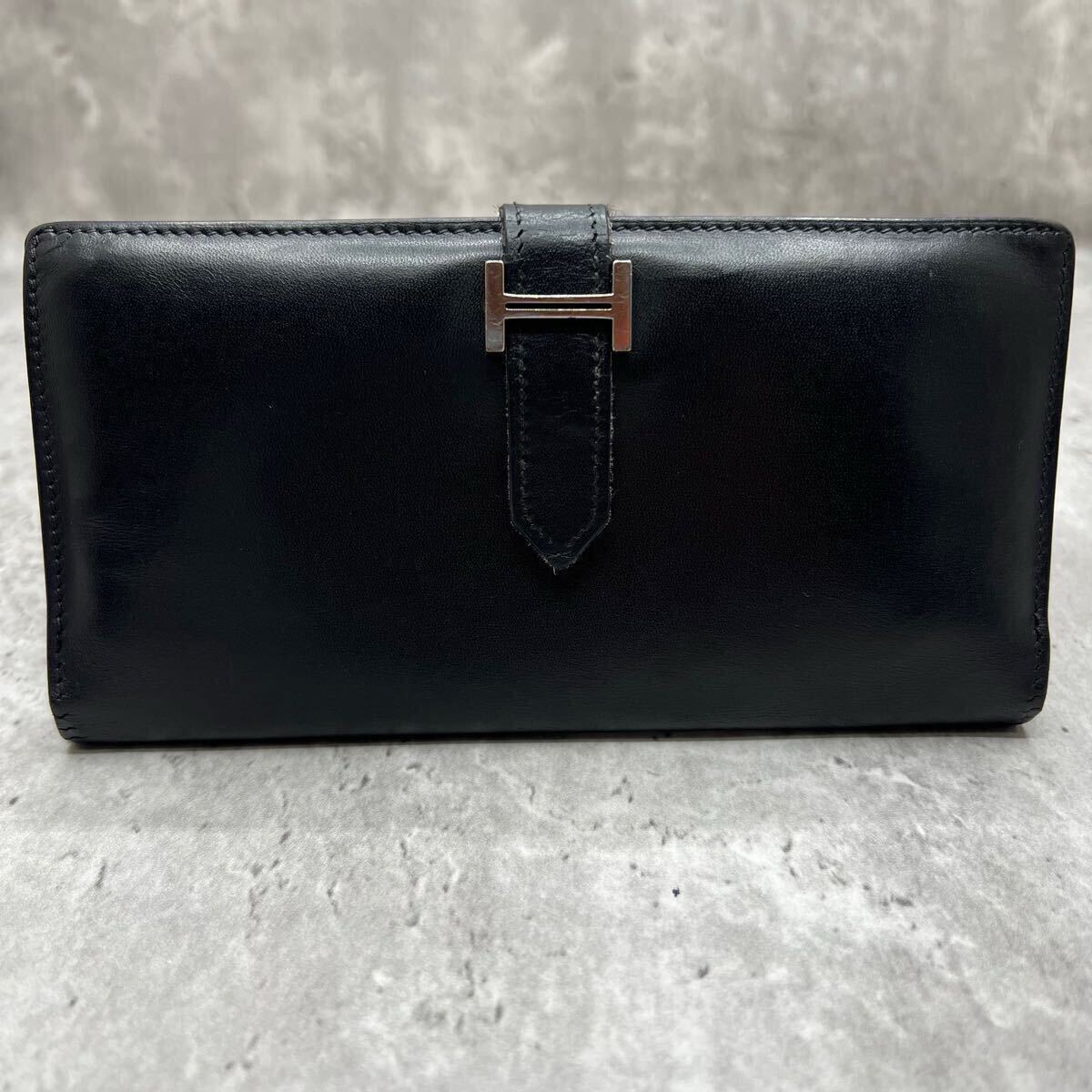 美品】エルメス HERMES ベアン クラシック 長財布 二つ折り財布 