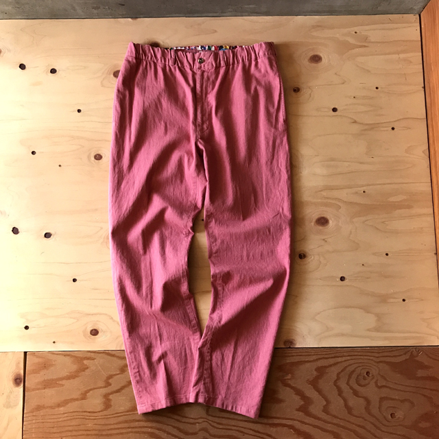 パパス　Papas ピンク　綿スラックス papas ピンク イージーパンツ メンズ L パパス パンツ スラックス