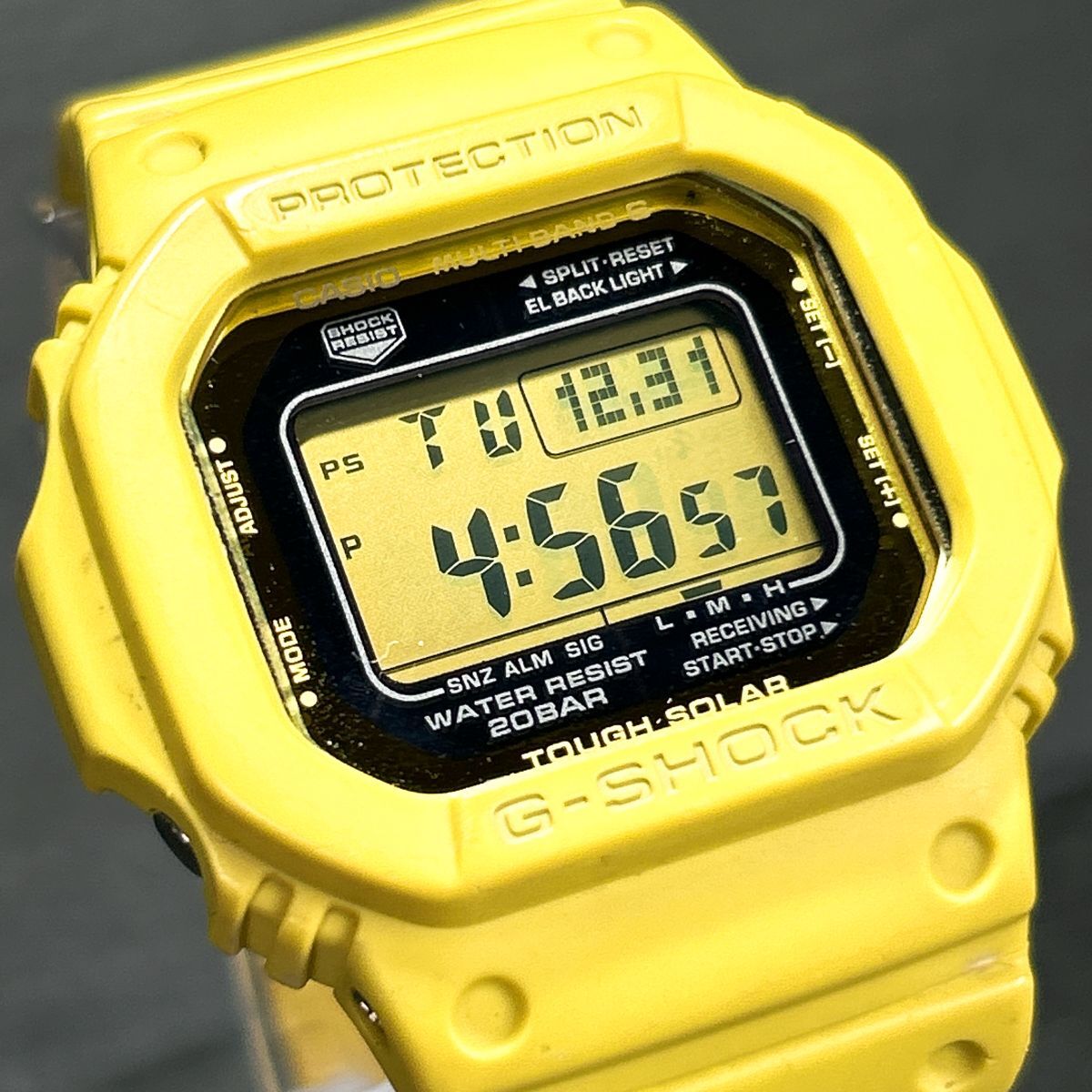CASIO カシオ G-SHOCK ジーショック GW-M5610MD-9JF 腕時計 タフソーラー 電波ソーラー デジタル イエロー ゴールド スクエア 動作確認済み