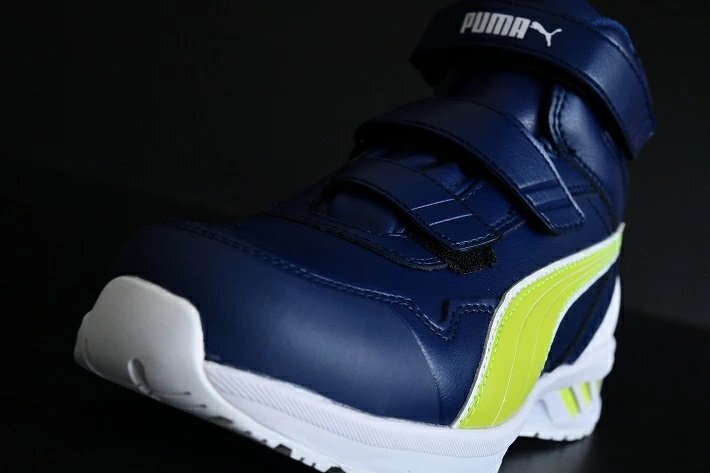 訳あり PUMA プーマ 安全靴 メンズ スニーカー シューズ Rider 2.0 Blue Mid ベルクロタイプ 作業靴 63.355.0 ブルー ミッド 26.5cm / 新品_3